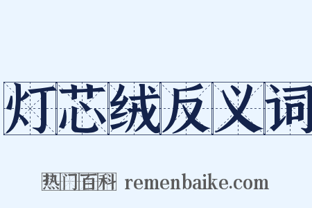 灯芯绒反义词是什么意思的图片